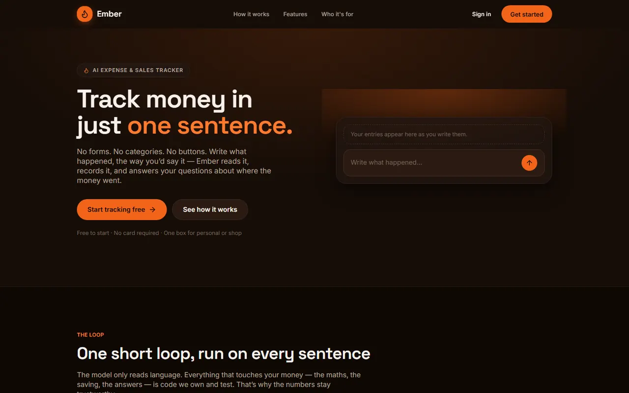 Ember AI Expense Tracker - Project Screenshot