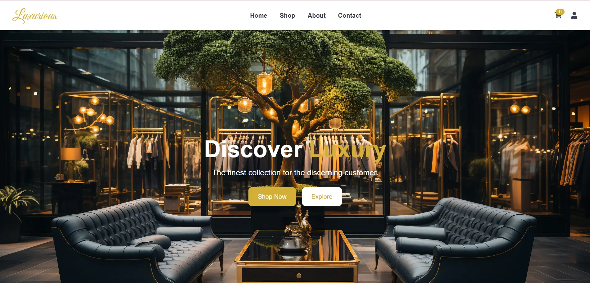 Luxurious-Seven Store - Project Screenshot