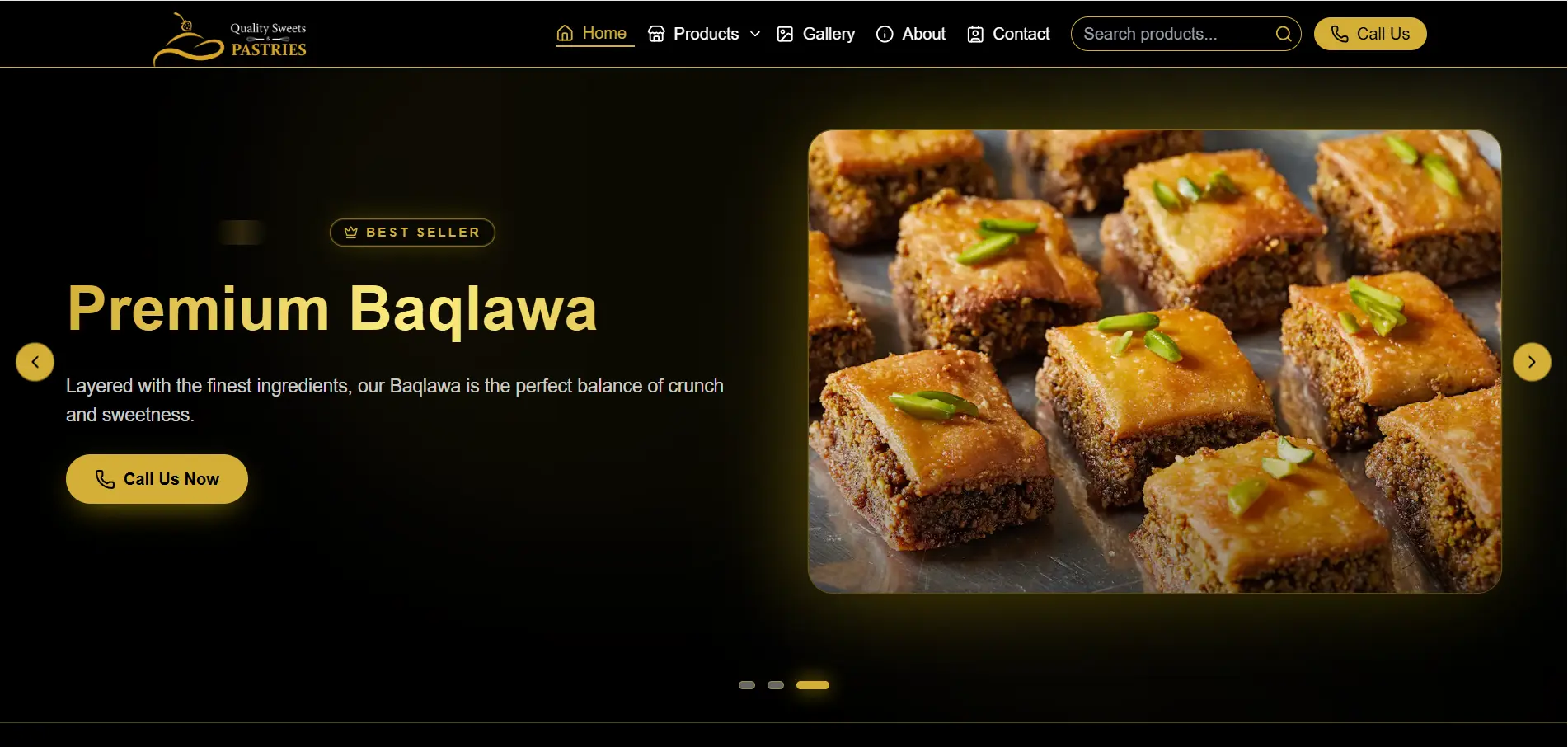 Quality Sweets & Bakers - Project Screenshot